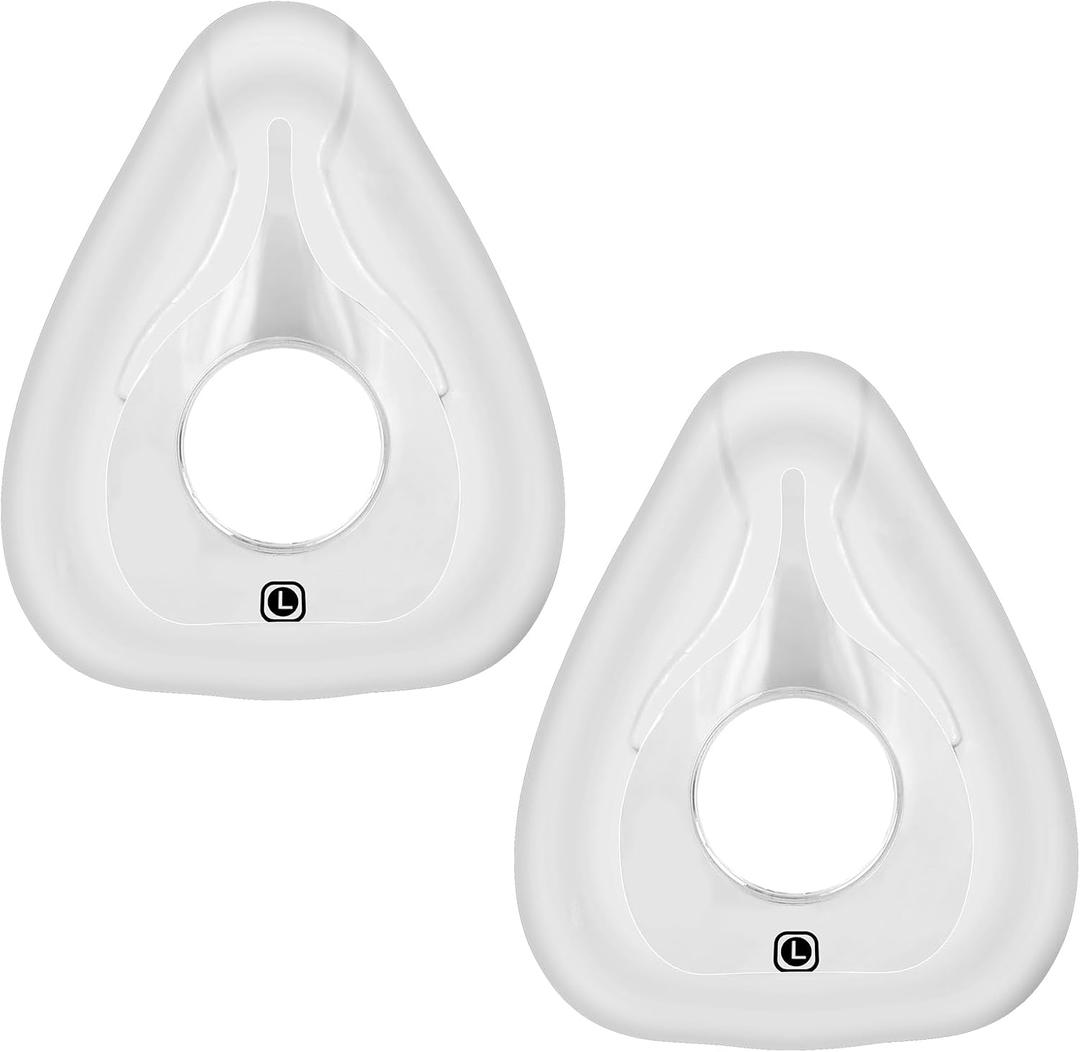Replacement Cushion for ResMed AirFit F20 Mask, Full Face CPAP Mask Cushion Replacement, Reliable Seal Perfect Fit, Covers Nose and Mouth, 2 Packs, Large