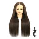 FUGUIRENHAIR 30 Inch 80% Human Hair Mannequin Head Styling Training Manikin Cosmetology Doll Head with Stand