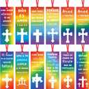2 x Haooryx Spanish Christian Bookmark - 120Pcs Jesus Loves Me Bible Verse Book Mark Pride Day Rainbow Page Marker LGBTQ Gift Tag for Book Lovers Gift Religious Church Favor Sunday School Student Rewards