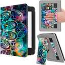 VORI Stand Case for 7"/6.8" Kindle Paperwhite (12th/11th Generation-2024/2021) and Kindle Colorsoft Signature Edition, PU Leather Case Smart Protective Cover with Auto-Wake/Sleep, Mandala Floral (Mandalas Galaxy)