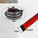 2 x 59" LED Tailgate Light Bar, IP67 Triple Row LED Tail Strip, Amber Turning Signals Lights Red Brake Running White Reverse Lights with Connector Wire, Rear Light Bar for Pickup Trailer SUV RV Van