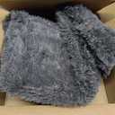 Ophanie Area Rugs for Living Room Bedroom, Upgrade Non-Slip Fluffy Soft Grey Shag Carpet, Indoor Floor Gray( 70in-25in)Fuzzy Shaggy Living Room Plush Rug for Kids Home Dorm Decor Aesthetic