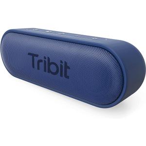 Tribit XSound Go Bluetooth Speaker with 16W Loud Sound & Rich Bass, 24H Playtime, IPX7 Waterproof, Wireless Stereo Pairing, USB-C, Portable Wireless Speaker for Home, Outdoors, Travel (Blue)