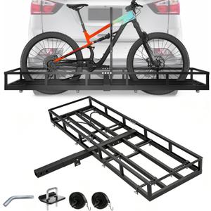 2-Bike Hitch Rack for 2" Receiver - Convertible Bike Carrier & Cargo Carrier Platform, Heavy-Duty Hitch Mount Bicycle Rack for Cars, SUVs, Trucks