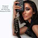 MARYAM Luxury Designer Genuine Leather RFID wallets for women, The best black credit card holder for women, the most beautiful wristlet keychain wallet women, THE women wallet you are looking for!