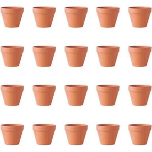 20 Pcs Tiny Terracotta Pots Small Clay Pots Mini Succulent Plant Pots Nursery Flower Pots Planters with Drainage Hole 3 x 3cm