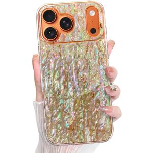 Bonoma for iPhone 17 Pro Max Case 2025 Sparkly Glitter Bling Back, Magnetic Support for MagSafe Shockproof, Crystal and Clear High-Duty Protection for Girls Women -Glitter Marble