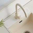 Stone Faucet Mat for Kitchen SinkSuper Absorbent Diatomite Fast Drying Stone and Bathroom Stone Tray for Counter Quick Drying Splash Guard,Prevents Moisture Buildup Sink(White,15.8" x 3.9")