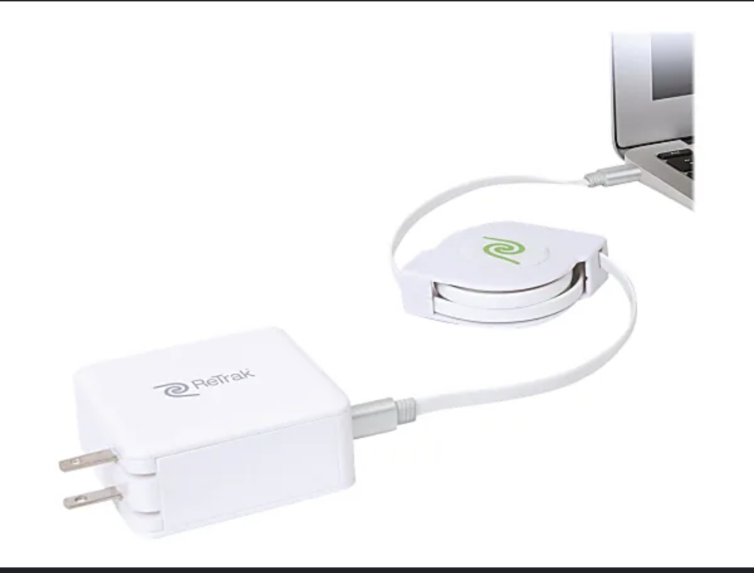 ReTrak PremierSeries ETCHGNBC87 USB-C Notebook Charger - Retractable - power adapter - 87 Watt