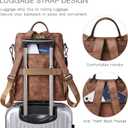 Shrrie Backpack Purse for Women Leather Fashion Designer Backpack Convertible Shoulder Satchel Bag for Travel College Work, 1-2-nubuck Brown