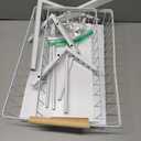 PXRACK Under Sink Organizer, Adjustable Height, 2 Tier Pull Out Under Cabinet Organizer, Slide Out Thickened Metal Under Sink Storage for Kitchen Bathroom Laundry Pantry Cabinet, L, White