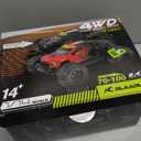 1/14 Brushless RC Cars, Monster Truck, RC Truck, 50+ MPH, 4WD, Waterproof, Red, Ages 8+