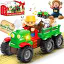 Farm Truck Toy for Toddlers 13: Interactive Realistic Tractor Vehicles with Trailer, Lights, Sounds & Farm Animals â€“ Safe Durable Early Learning Toys â€“ Perfect Christmas Birthday Gift for Boys Girls