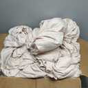 MUXHOMO 7 Pieces Queen Comforter Set, Seersucker Bed in a Bag Queen Size, All Season Luxury Bedding Set with Comforter, Flat Sheet, Fitted Sheet, Pillowcases & Shams, Beige (Queen (88"x88"))