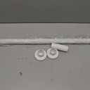 Tension Curtain Rods 41-67 Inch, White, One-Click, Heavy Duty
