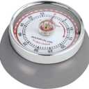 Zassenhaus Magnetic Retro 60 Minute Kitchen Timer, 2.75-Inch, Cool Gray