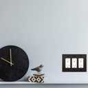 Henne Bery Modern Edge Decorative Wall Plate Switch Plate Outlet Cover, Durable Solid Zinc Alloy (Triple Decorator, Matte Black)