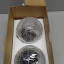 Beautyard Solar Globe Lights Outdoor Large Garden Decor USB Charged 4.72" Diameter 40LED 1000mAh Solar Lights Cracked Glass Globe Solar Power Yard Patio Garden (4.72'' Large 2 Pack Warm White)