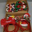 Max Fun 24 Pieces Christmas Glasses Frame and Headbands Set Cute Christmas Decoration Accessories for Holiday Party Favors and Photo Booth
