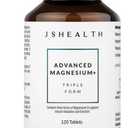 JSHealth Magnesium Supplement for Sleep. 400mg Triple-Form Glycinate, Citrate, Amino Acid Chelate. By Nutritionist Jessica Sepel (120 Tablets)