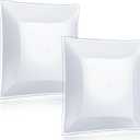 2 Pack Semi-Flush Mount 12 Inch Square Ceiling Fixture Light Cover Ceiling Lamp Shade Light Bulb Cover White for Laundry Room Bedroom Kitchen Living Room Closet