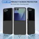 Ruky for Z Flip 7 Case with Privacy Screen Protector, Full Body Cover Anti-Scratches Shockproof Hard PC Ultra-Thin, Support Wireless Charging Protective Phone Cover for Samsung Galaxy Z Flip 7, Black