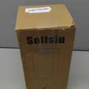 Soilsiu Bedside Lamp with USB Ports - Touch Control Table Lamp for Bedroom with USB C+A Charging Ports & AC Outlets, 3 Way Dimmable Nightstand Light for Living Room (LED Bulb Included, Chrome - Grey)