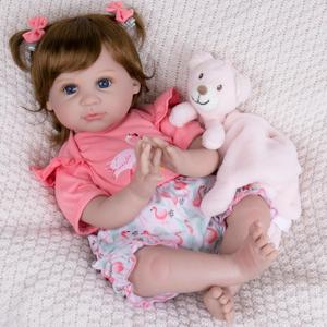 Milidool Realistic Reborn Baby Dolls Girl -22 inch Lifelike Newborn Baby Dolls Girl Real Looking Soft Poseable Body Real Life Baby Dolls with Complete Accessories, Kids Gift for 3+ Years Old (Hazel)