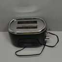 MELLERHOME Retro Toaster 2 Slice, 7 Browning Levels, 3 Functions (Reheat, Defrost, Cancel), Stainless Steel Features, Removable Crumb Tray, Under Base Cord Storage, Black