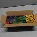 24 Bundles Artificial Flowers for Outdoor Indoor Garden Home Decoration, Plastic Flowers Decoration,Artificial Plants for Indoor Outside Garden Home Wedding Farmhouse (Mix 6 Color)