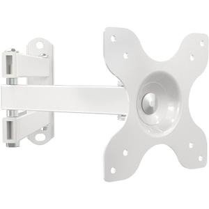 WALI TV Wall Mount Articulating LCD Monitor Full Motion 15 inch Extension Arm Tilt Swivel for Most 13 to 32 inch LED TV Flat Panel Screen with Mounting Holes up to 100x100mm (1330LM-W), White