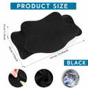 HunnmingRe Cervical Pillow Case Cover Comfortable and Breathable Memory Foam Cervical Neck Pillow Case Cover with Zipper(Black,Queen Size)