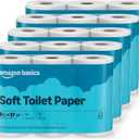 Amazon Basics 2-Ply Soft Toilet Paper, 30 Rolls (5 Packs of 6), 350 Sheets per Roll, Septic Safe, Equivalent to 185 Regular Rolls