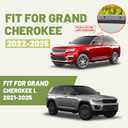Roof Rack Cross Bars Compatible with Jeep Grand Cherokee 2022-2026/Grand Cherokee L 2021-2026 Heavy-Duty Aluminum Crossbars Rails Rooftop Bike Snowboard Skiboard Luggage Rack Cargo Carrier