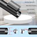 Tension Curtain Rod 34-120In(3-10Ft) with 2 Rod Holders, No Drilling Never Rust Long Shower Curtain Rod, Adjustable Spring Curtain Rod for Large Window or Outdoor Patio, Stainless steel, Matte Black