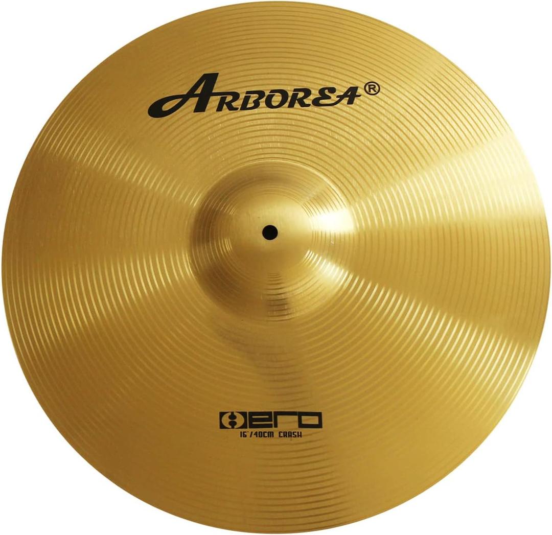 Arborea Cymbal Crash Cymbal Hero Brilliant Finish Bright Sound 16 inch Drum Cymbal For Practice (16"Crash