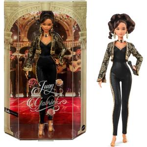 Barbie Signature Doll, Juan Gabriel Collectible in Chic Black and Gold Suit with Cropped Jacket and Golden Accessories