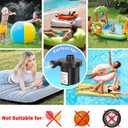 Air Pump Electric Air Pump for Inflatables Air Mattress Pump with 3 Nozzles Inflator Deflator for Air Beds Swimming Ring Inflatable Pool Toys 110V AC/12V DC (50W)