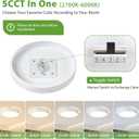 Modern Dimmable Ceiling Light Fixture,5CCT in One LED Flush Mount Kitchen Lights,Round Close to Ceiling Lamp for Hallway Entryway Bedroom Living Room Laundry Room Bathroom(White,11.81 in,ETL Listed)