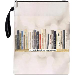 Book CoversBook Sleeve with Zipper, Book Lover Gifts, Not B Book, 9 X 11 Inch (Large)