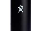 Hydro Flask Water Bottle - Insulated Stainless Steel - Wide Mouth Flex Chug Lid, Non Spill, Leakproof in 24 Oz Black