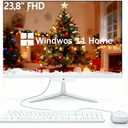 23.8" All-in-One Computer with Webcam, FHD Display 1920x1080 16GB DDR4 RAM 256GB SSD, CPU-N150(Up to 3.6Ghz), Windows 11 Home with HDMI WiFi 5 & BT 5.0 Wired Keyboard & Mouse