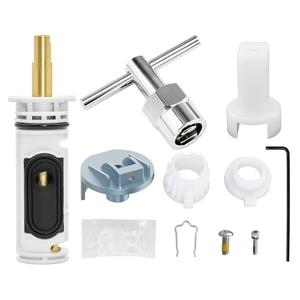 1222/1222B Cartridge Pressure Balancing with 104421 Removal Tool & 116653 Handle Metal Adapter Replacement,Compatible with Moen Posi Temp Single Handle Tub/Shower Faucets Plumbing Repair Kit,Brass