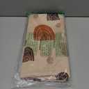 Blissful Diary Baby Splat Mat for Under High Chair, 50.4 x 50.4 Inch Wipeable Splash Mat, Waterproof and Washable, Anti-Slip Floor Protector, Boho Rainbow