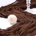 6 x 6 Pack 10FT Brown Cheesecloth Table Runner 120 Inch Long Gauze Rustic Boho Spring Cheese Cloth Table Runner Sheer Fabric Decorations for Holiday Party Wedding Banquet Bridal Baby Shower Dcor