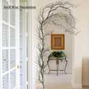 74.8inch Long Malleable Black Halloween Tree Weeping Branches Twigs Greenery Garland Hanging Moss Faux Ghost Grape Vine for Haunted Forest Outdoor Mantel Fireplace Porch Arch Stairway Yules Decor (2)