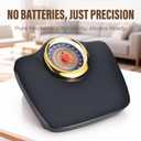 EILISON Mechanical Bathroom Scale for Home Use, Easy Read Analog Weight Scale with Large Dial Display in lb/kg, 400lb Capacity, Non-Slip Surface (Black)