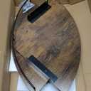 Corner Floating Shelves, Rustic Brown Wood, Set of 2, Wall Mount Storage with Guardrail for Bathroom Kitchen Living Room