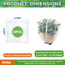 Blueberry Bush Netting Cover 2 Pack 4.5 x 4.5 ft, Bird Netting with Zipper & Drawstring, Reusable Berry Bush Netting for Lowbush Blueberries & Garden Plants, Bird Deer Insect and Poultry Barrier