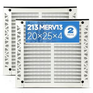 Crilokp 20x25x4 Air Filter 213 MERV 13 (2-Pack) Compatible with AprilAire Air Purifiers Model 1210, 1620, 2210, 2216, 3210, 4200, 2120, Pleated HVAC AC Furnace Filter Replacement